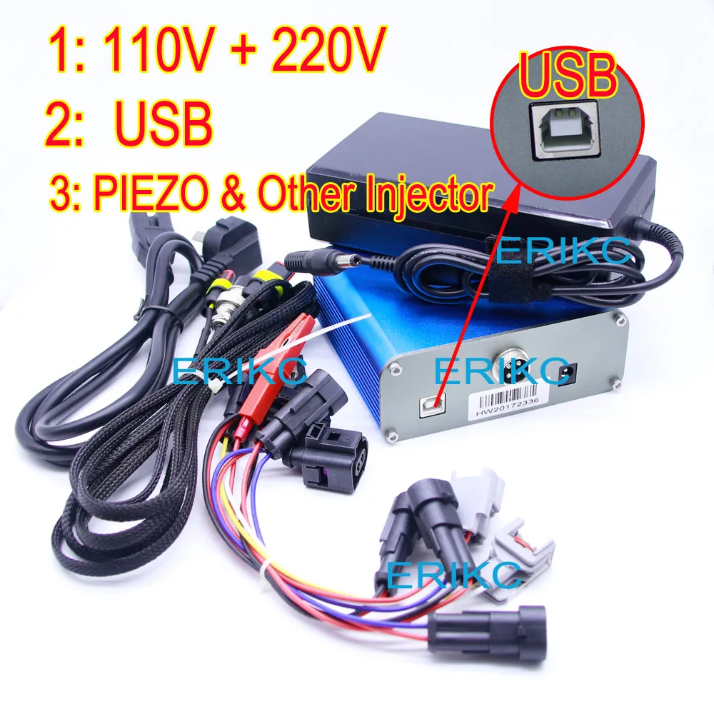 ERIKC New Arrival!  Multifunction Diesel Piezo Common Rail Injector Tester Electromagnetic