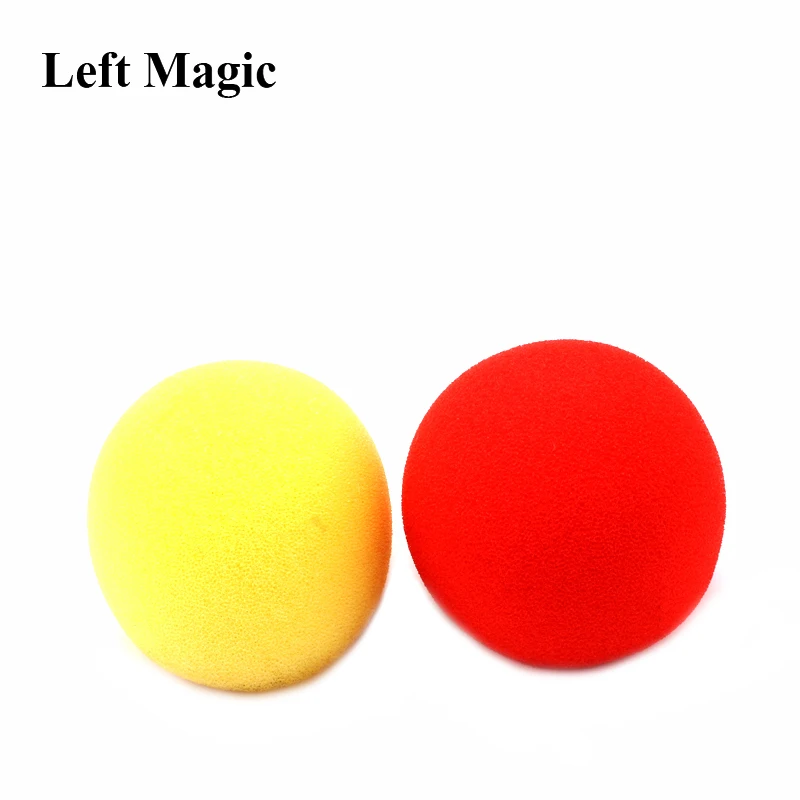 2 Pcs/ Set Color Change Sponge Ball Magic Tricks Fun Super Soft Sponges Changing Ball Square Close Up Stage Magic Props