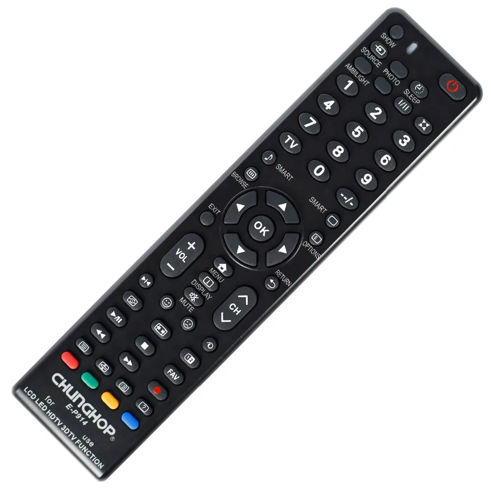 جهاز التحكم عن بعد Chunghop E-P914 لاستخدام Philips LCD LED HDTV 3DTV توافق فائق Chunghop