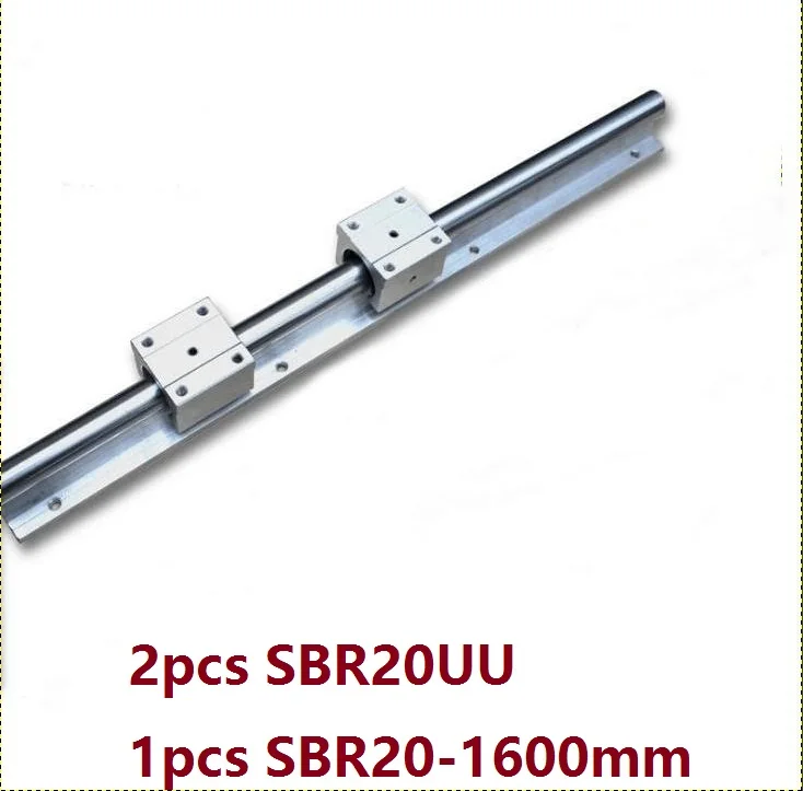 

1pcs SBR20 - 1600mm linear guide rail support + 2pcs SBR20UU bearing blocks cnc router parts