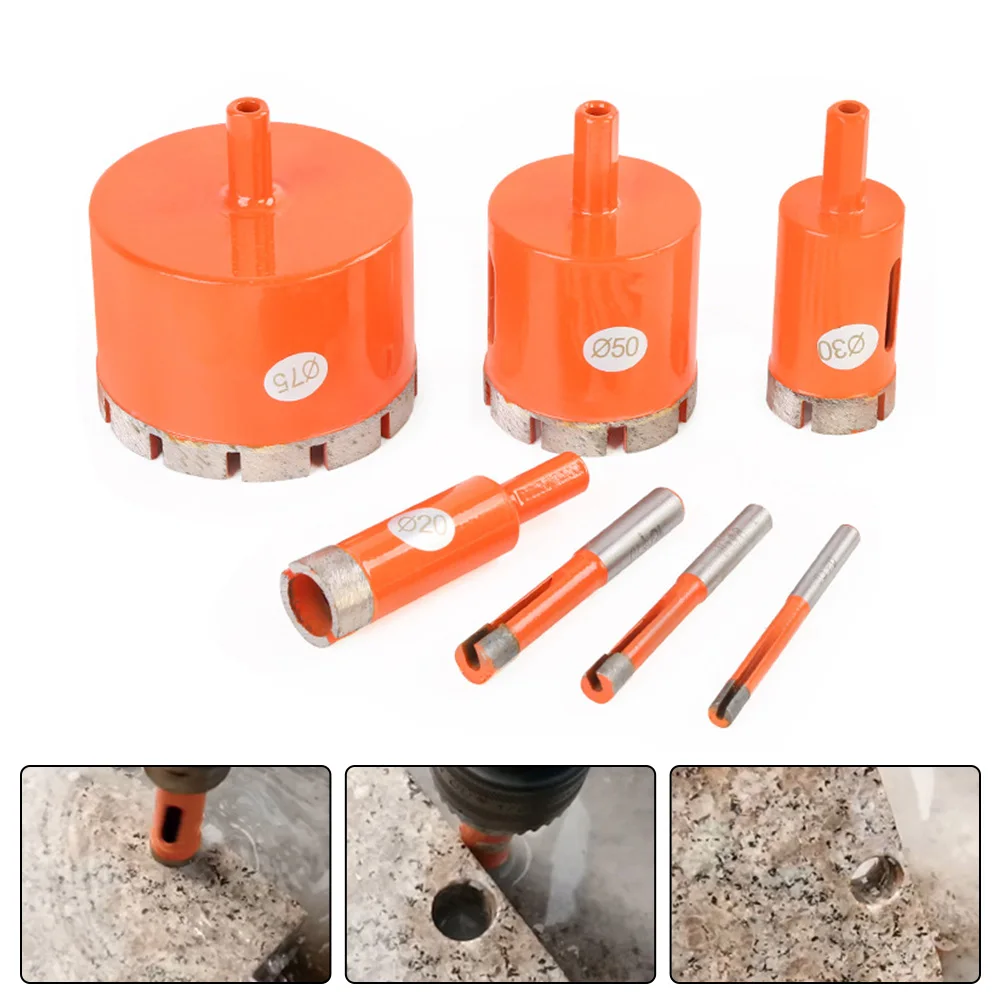 Kim Loại Kim Cương Khoan Core Bit Đá Mũi Khoan Cưa Lỗ Khoan Bits Chuông Thấy Cho Kính Gốm Sứ Ngói Đá Cẩm Thạch đá Hoa Cương