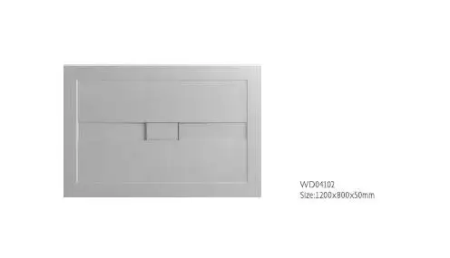 1200X800X50mm Solid Surface Resin Rectangular Tray Ultra-thin Artificial Stone Glass Enclosure Cabin Shower Pan WD04101