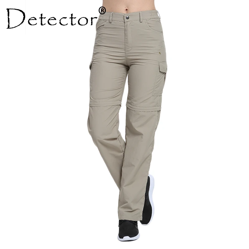 

Detector Women's Hiking Pants Quick Dry Removable Convertible trousers Outdoor Breathable Pant Camping Trekking Fishing Shorts