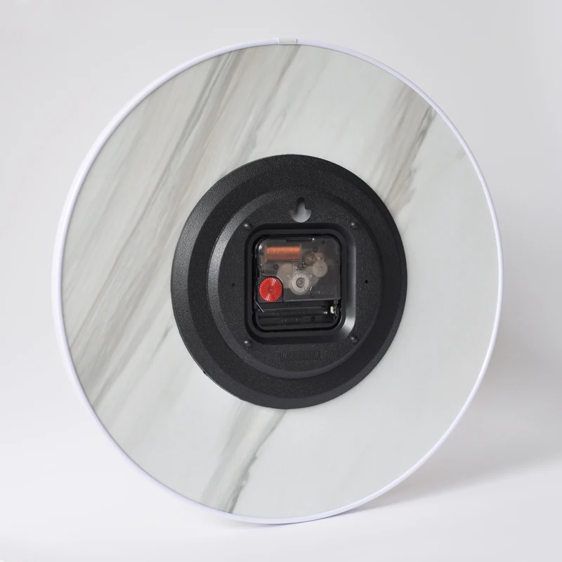 Round 12 Inch Running Horse MDF Wall Clock With Silver PVC Circled And White Grey Black Printing
