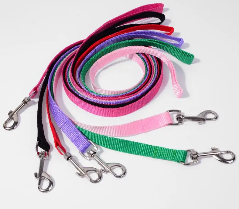 200pcs/lot Nylon Dog Leashes Pet Puppy Training Straps Dogs Lead Rope Belt Leash Width 1.5cm Long 120cm SN1598