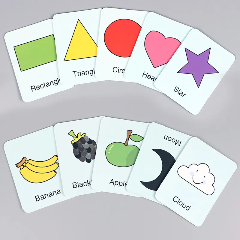 Cognitive card Learn English Word Puzzle Toy kid Educational Toys Baby Literacy Game Learning Cards Animal graphics color