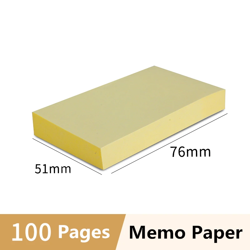 Deli 100 Pages Colored Paper Sticker Square Sticky Notes Student Memo Pad Bookmark Point It Marker School Office Stationery