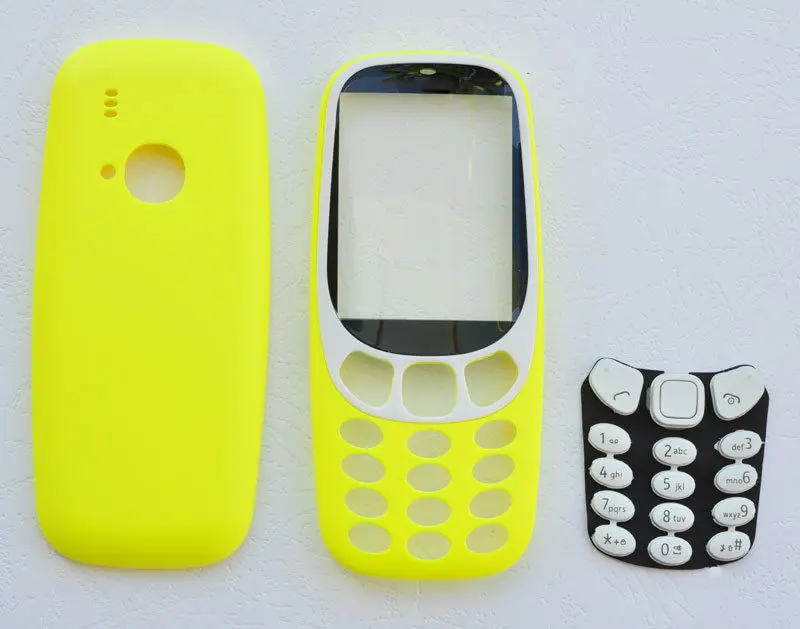 BINYEAE New Full Housing For Nokia 3310 Face Frame Battery Cover Case With Keyboard+Logo