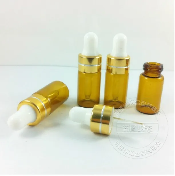 

100pcs/lot wholesale 3 ml brown round essential oil bottle, essential oil bottle with pipette tip, 3ml dropper glass bottle