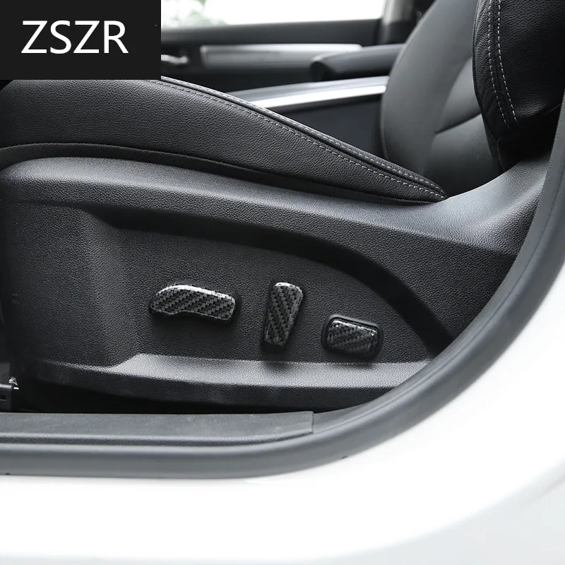 5PCS ABS Carbin Fibre Seat Adjust Button Cover For Renault Koleos 2017 Z2EA1049