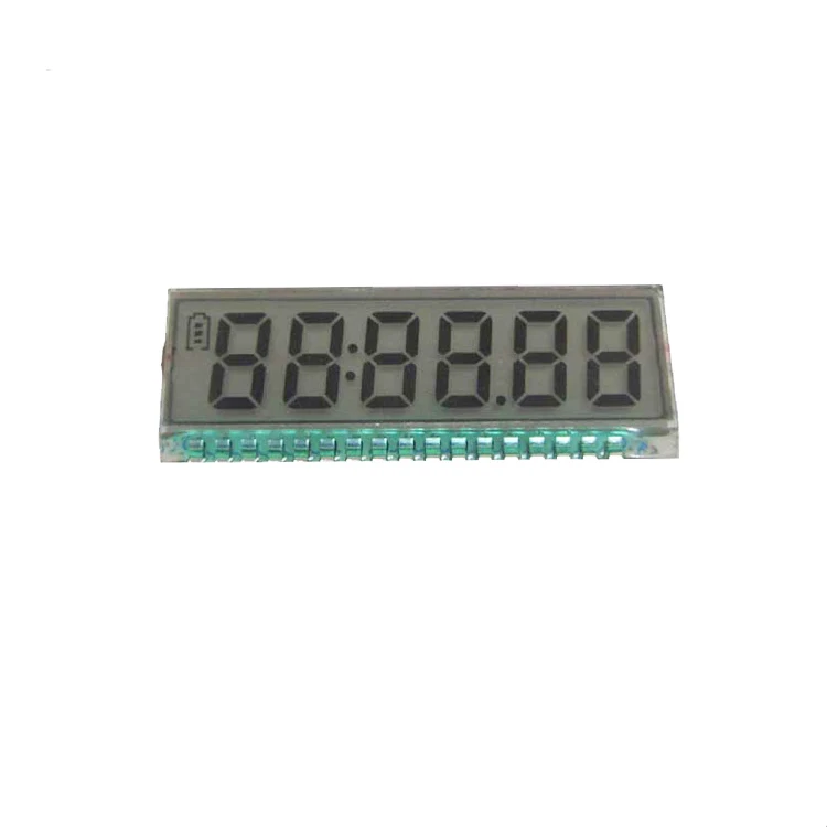 17PIN TN Positive 6-Digits Segment LCD Panel Without Backlight 3V