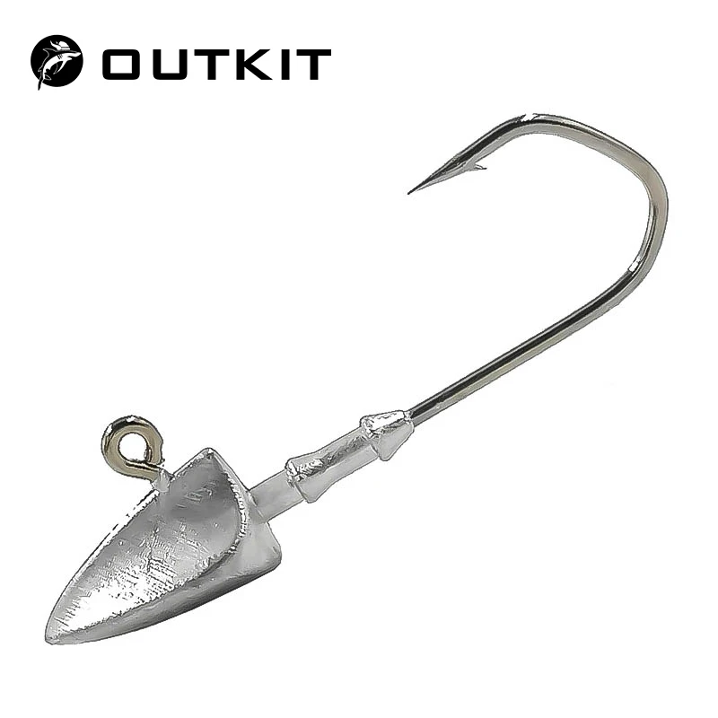 OUTKIT 5Pcs/Lot JIG Head Hooks 3.5g 5g 7g 10g 14g 21g Jig Head Hook Lure Hook Sharp Multicolor Soft Fishing Tackle Hooks