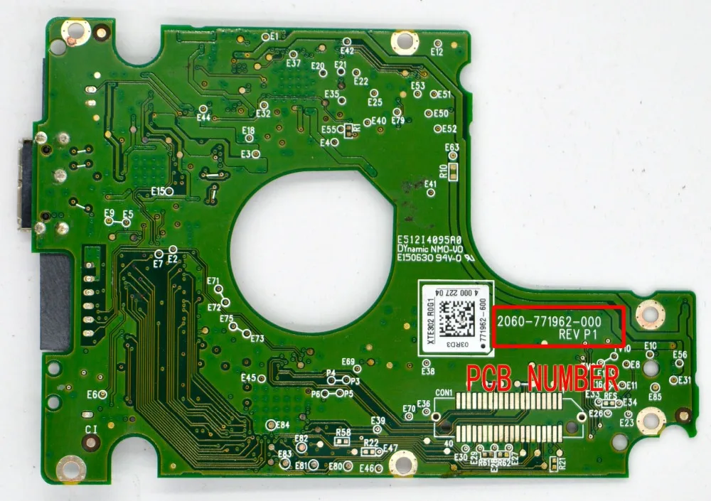 Imagem -03 - Hdd Pcb Ocidental Digital 2060771962000 Rev a 2060-771962-000 Rev p1 2060 771962 000771962600 Wd5000lpvt Wd5000lpvx