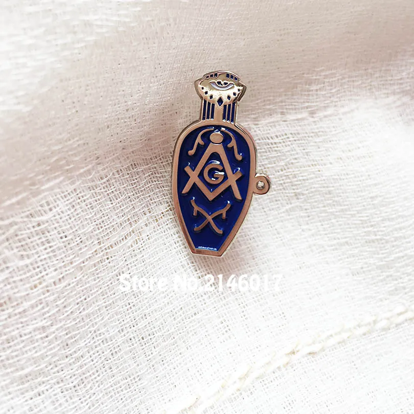 100pcs Masonic Badge Lady's Blue Slipper Pins Brooch Freemason Protective Influence of Masons Wives Widows Slippers Lapel Pin