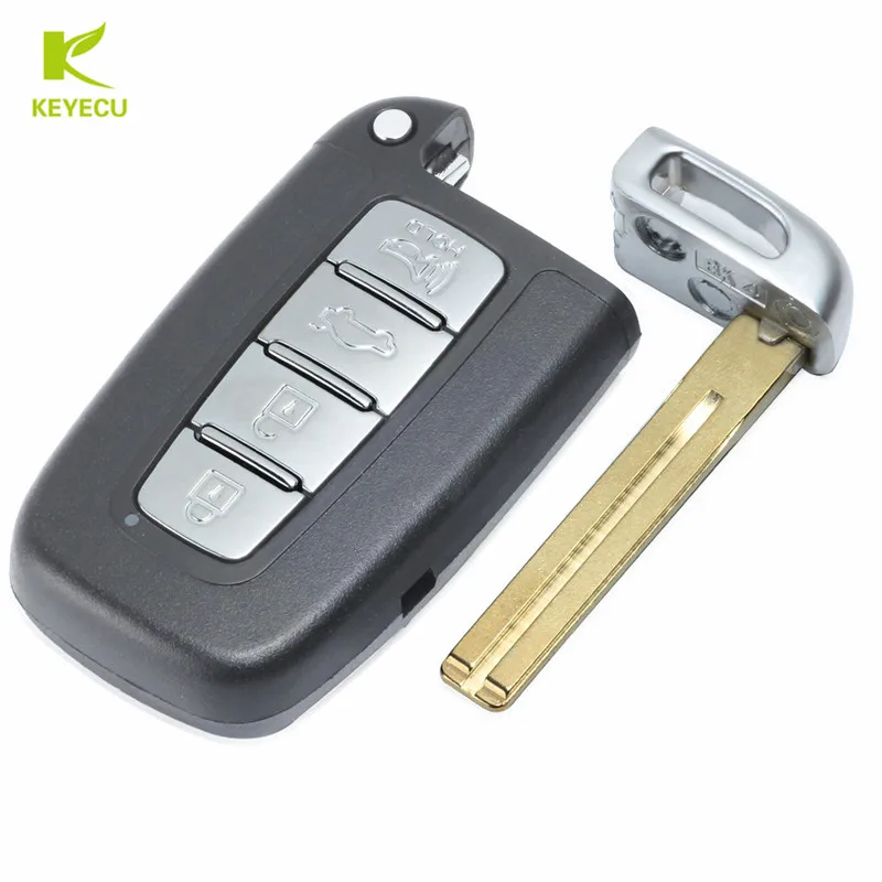 KEYECU Replacement Smart Remote Key FOB 4 Button 433MHz With ID46 Chip for Hyundai I30,for Kia K2 K5 New Sportage