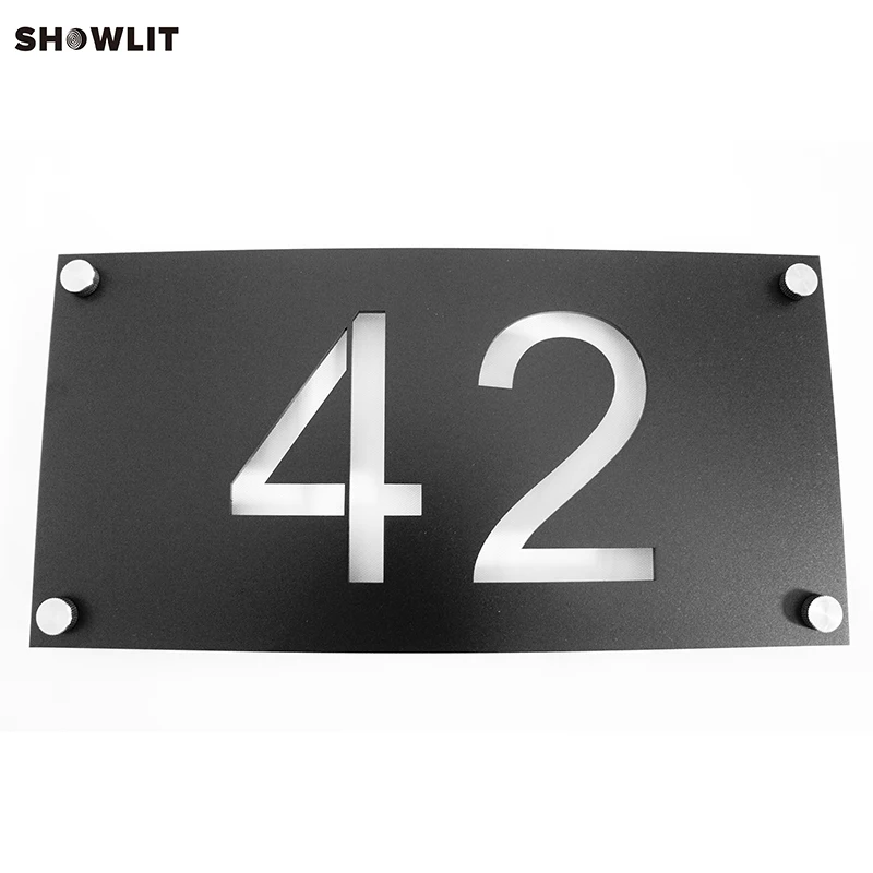 

Black House Number Install Address Signs