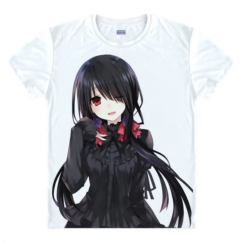 Yoshino T-Shirt Tohka Yatogami Shirt Fast Drying T-shirts anime costume summer T-Shirts Girls lolita anime cosplay Clothes a