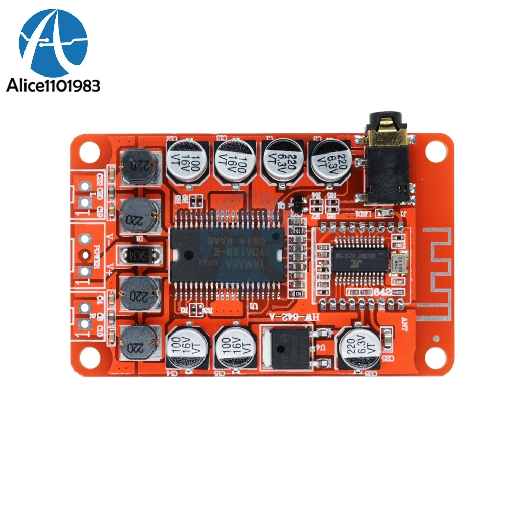 YDA138 DC 12V Stereo Bluetooth Digital Audio Amplifier Module Board Class D 2x15W 2 Channel 2CH Power Amplifiers 2 Way Board