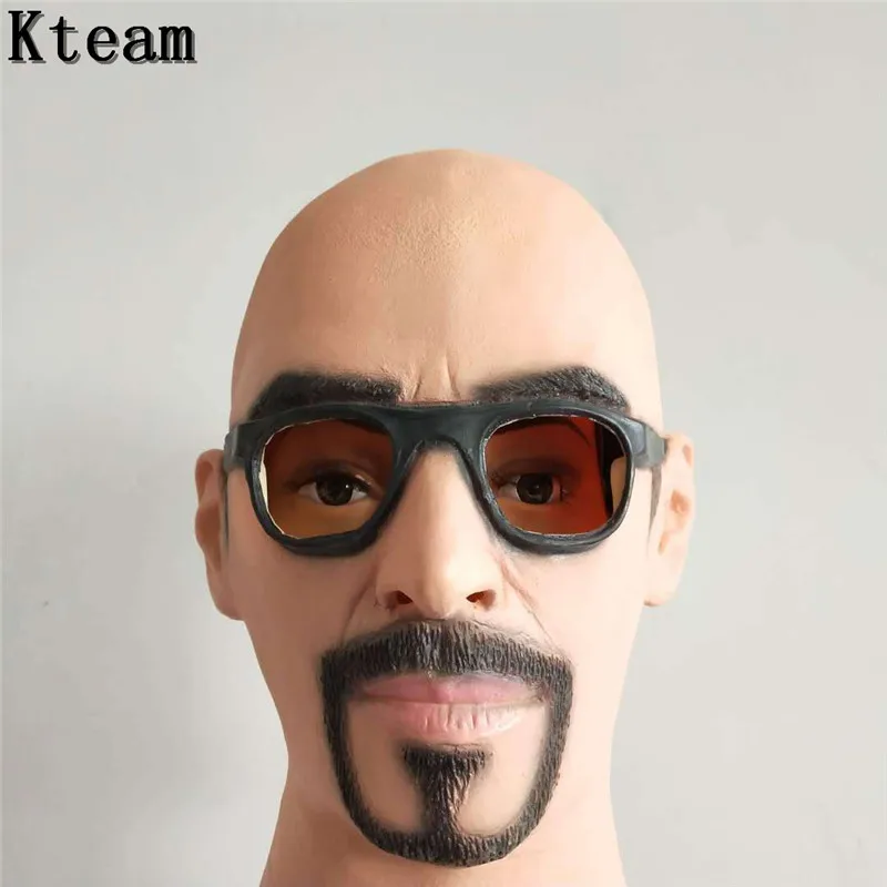 New Fun Realistic Latex Crossdress Mask Male Man Disguise Goatee Beard mask Halloween Cosplay Masquerade prop Costumes Accessory