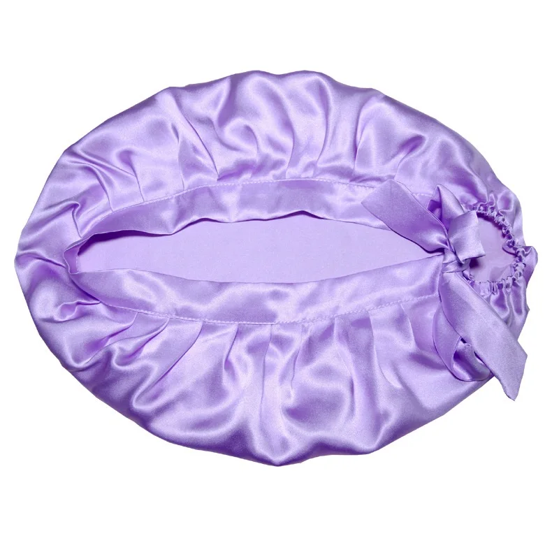 

Brand Italy Pure silk night caps comfortable fashion 100% silk sleeping cap adjustable women's sleep caps soft gorro de dormir