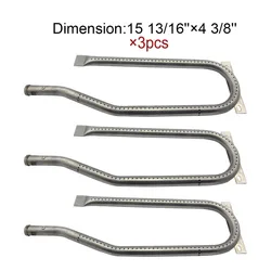 13361 BBQ Parts Gas Grill Replacement 15.8 Inch(40.1cm)  Stainless Steel Burner 3pack