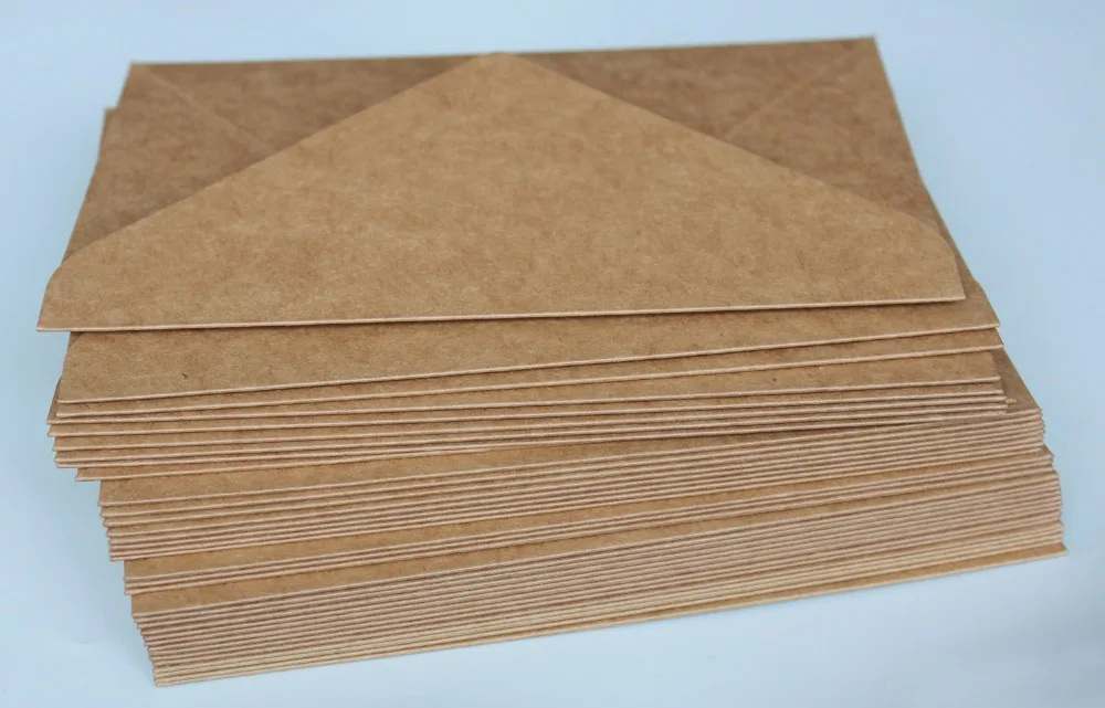 Picky Bride Vintage Wedding Invitations Envelope Kraft Paper Envelopes - Set of 50 pcs image 4