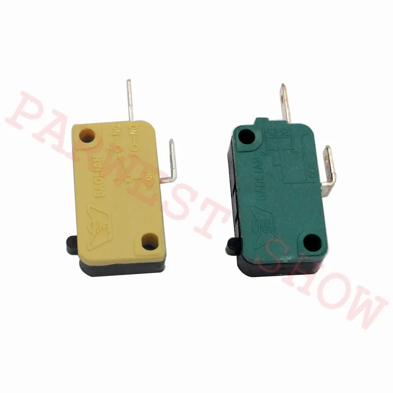 

50pcs High quality Baolian 2Pin Microswitch for Arcade LED Push Button Green/Yellow 2 colors Arcade Game Machine Parts