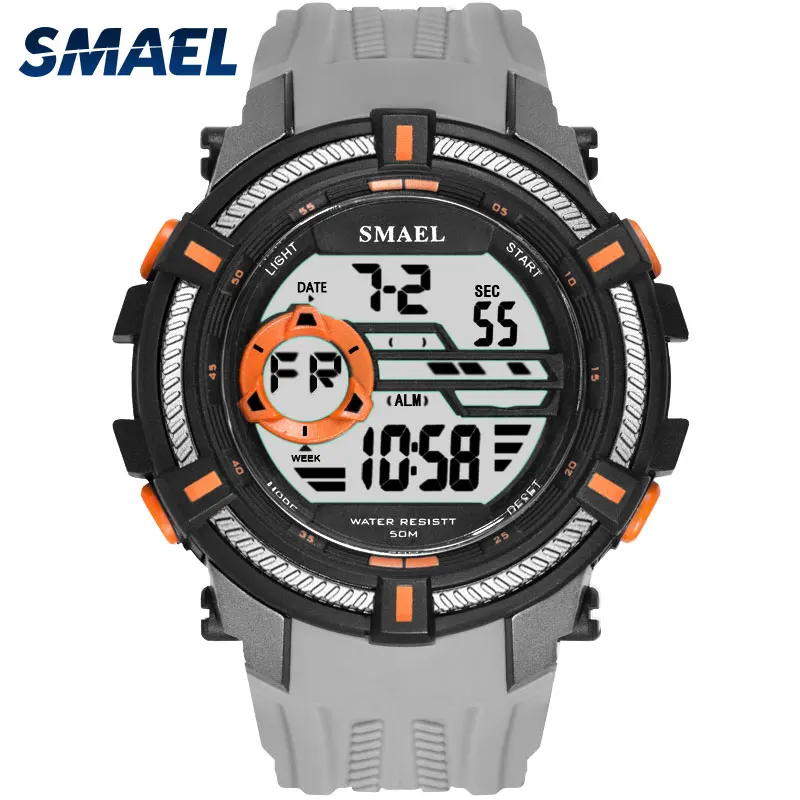 Sport Watches Military SMAEL Cool Watch Men Big Dial Stopwatch Relojes Hombre LED Clock1616 Digital Wristwatches Waterproof