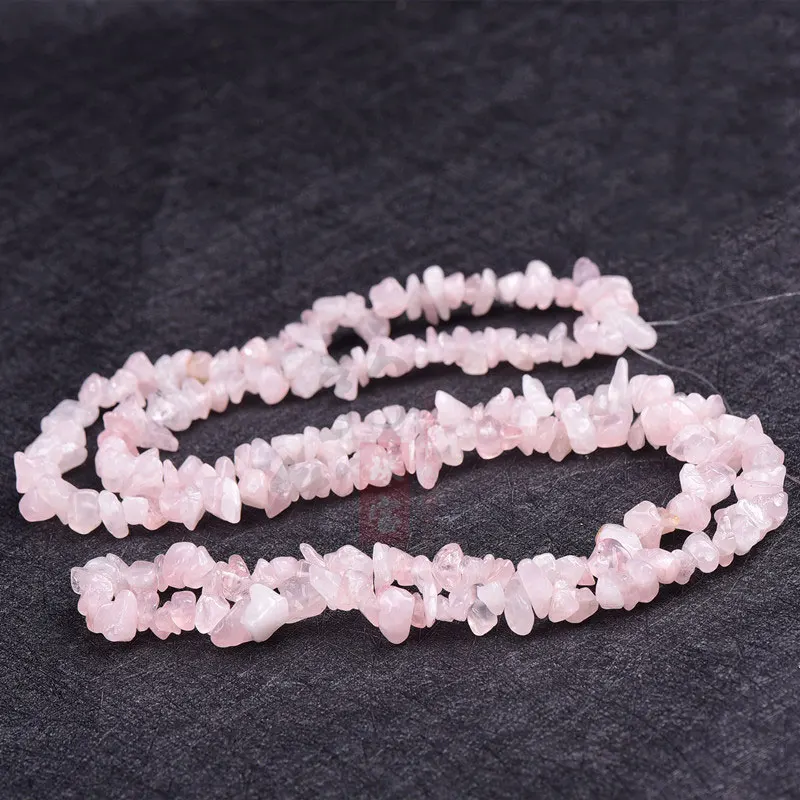 3-5x6-8mm Pink Rose Quartzs Beads Natural Freeform Chips Stone Beads For Jewelry Making Beads Bracelet 32\'\' DIY Beads Trinket