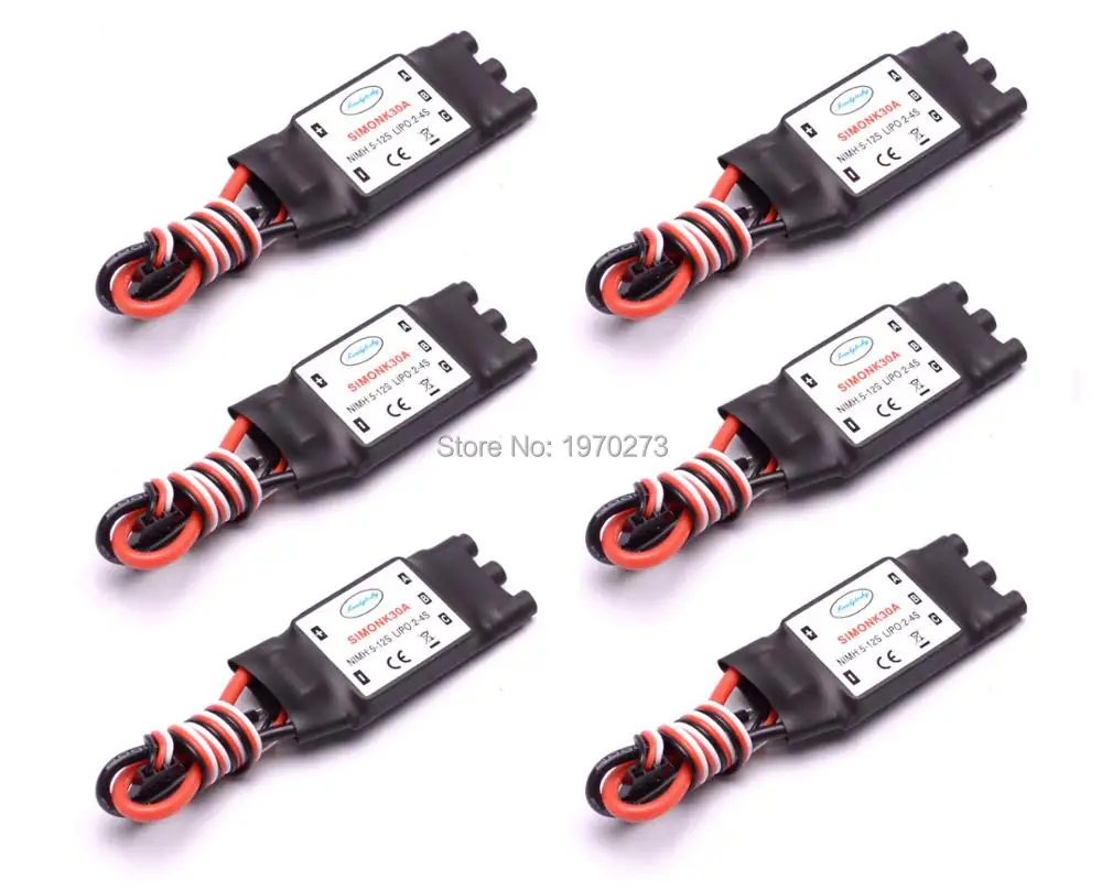 

6pcs/lot 30A SimonK ESC Brushless Speed Controller for RC Multicopter F450 F550 X525