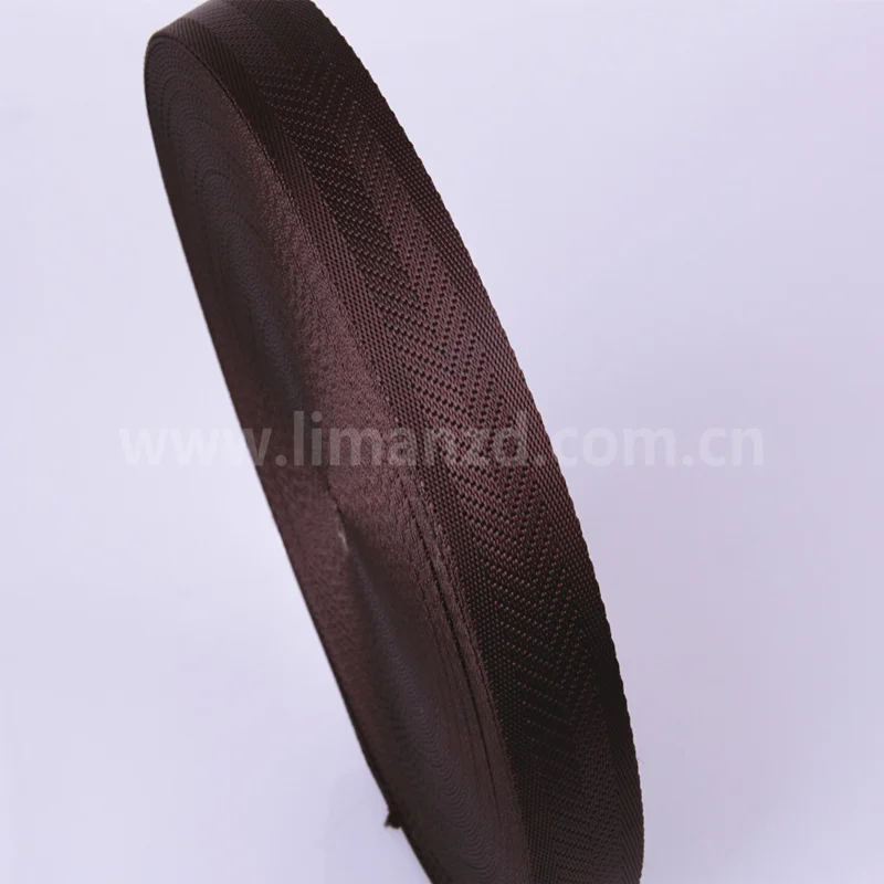 38MM Coffee Color 1.5 Inch Webbing Fashion Design 50 Yards/Lot Nylon Jacquard Herringbone Tape