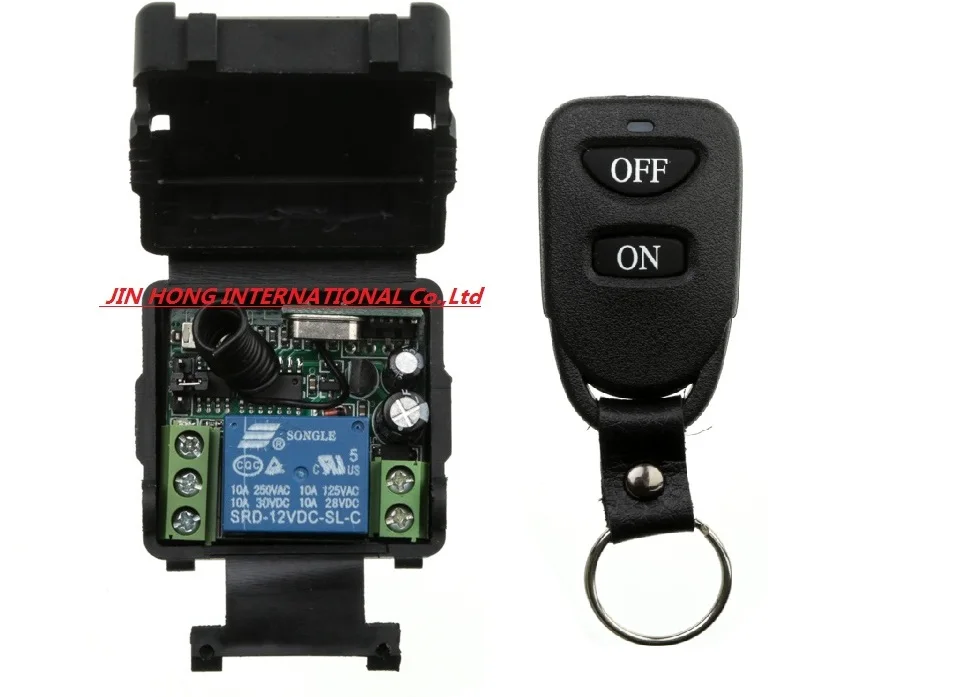 

Free Shipping new DC 12V 10A 1CH Wireless RF Remote Control Switch Transmitter+ Receiver For Access/door System