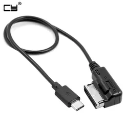 Media In AMI MDI USB-C USB 3.1 Type-C Charge Adapter Cable For Car VW AUDI 2014 A4 A6 Q5 Q7