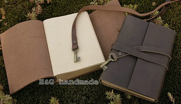 High Quality Genuine Leather Vintage Notebook Notepad Travel Journal Diary Book Creative Gift Handmade