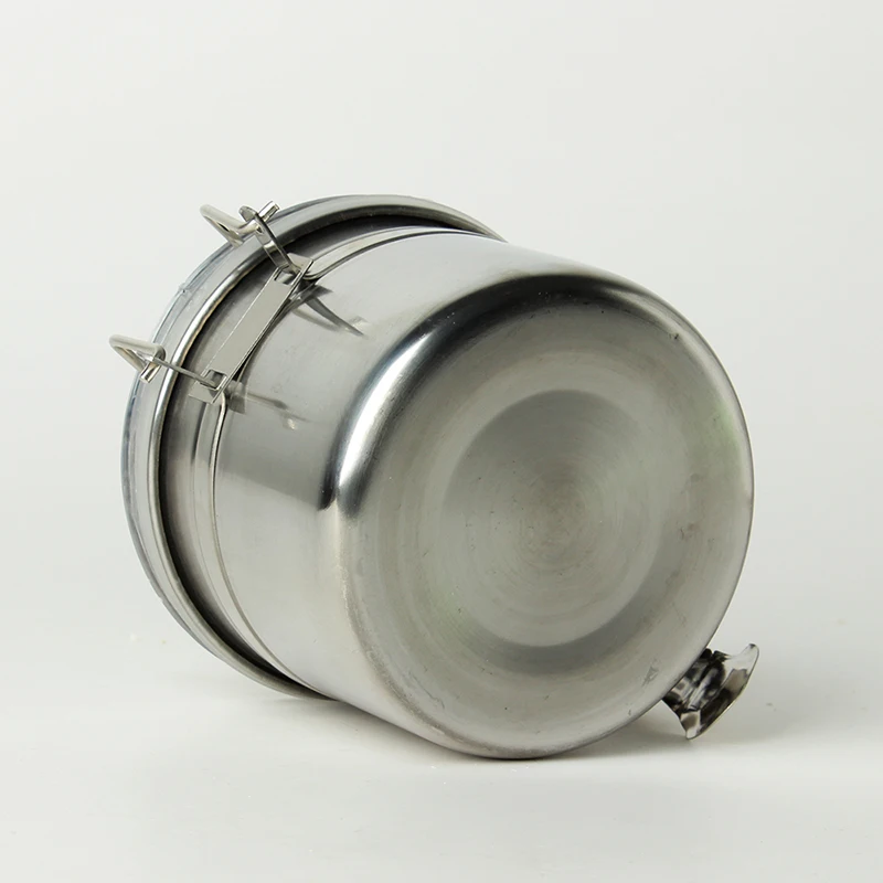 RU- MUXIANG Stainless Steel Humidor Humiditer Jar For Cigar Taobacco Coffee Bean Candy Integrated Hygrometer Round Humidifiter image 2