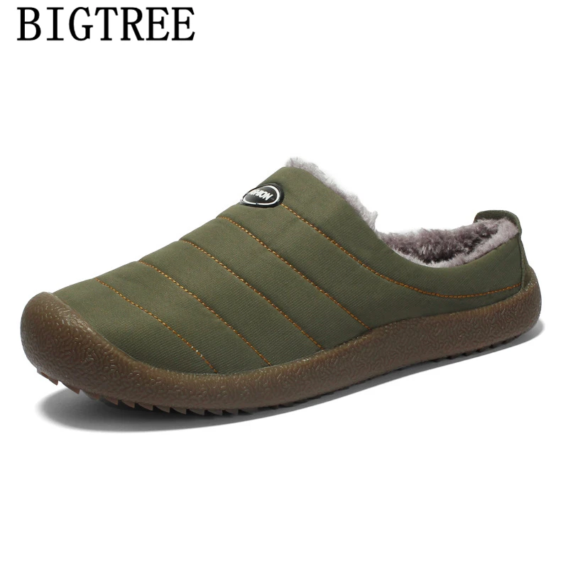 Śniegowce mężczyźni zimowe buty Unisex botki mężczyźni domowe kapcie trampki zimowe buty mężczyźni obuwie Slip On Big Size 48 Bona