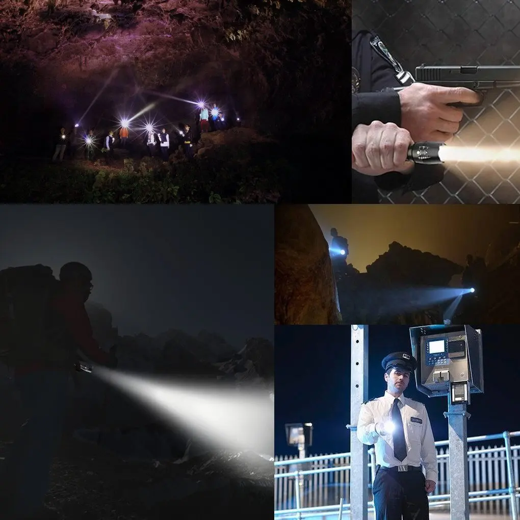 Powerful 3800LM Tactical Led Flashligh Waterproof Flashlight Strong Flash Light Hunting Torch for 3xAAA or 18650