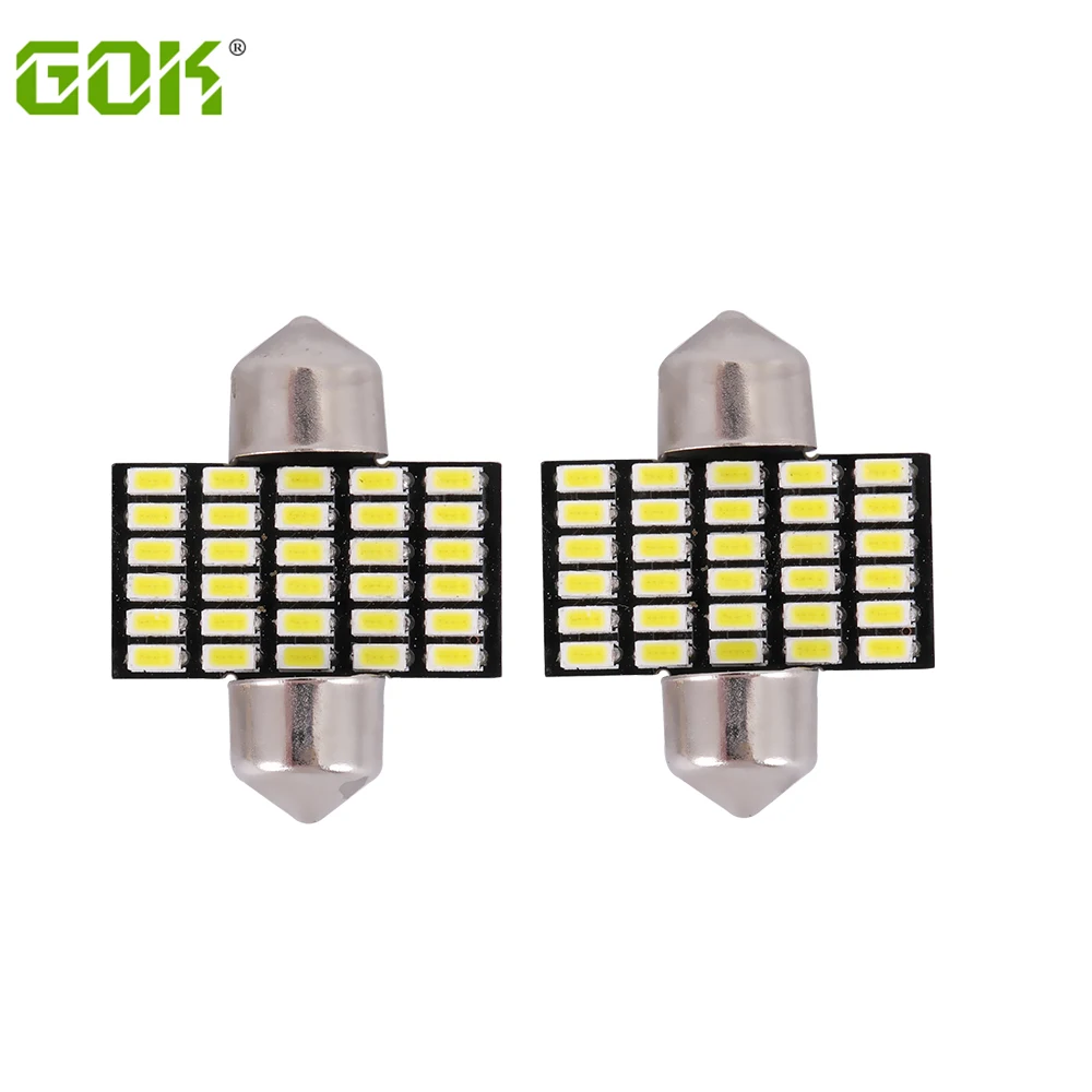 

100pcs Auto Car Led License Plate Lamp C5w Festoon 29mm 28mm 3014 Smd Dome 30led Bulb Roof Reading Interior Marker Side Lights