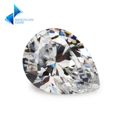 50pcs 2x3~13x18mm Pear Shape  5A White CZ Stone Zircon Synthetic Gems Cubic Zirconia For Jewelry