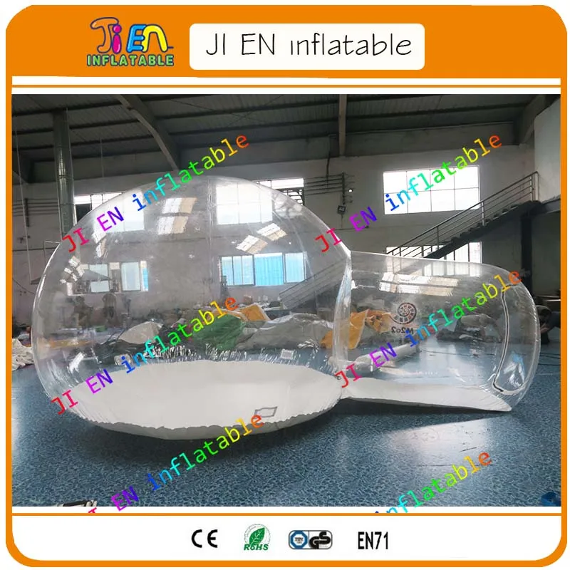 Free Shipping 4m Long Clear Inflatable Bubble House for Outdoor Camping Commercial Pop Pp Beach Shelter Tent for Sale