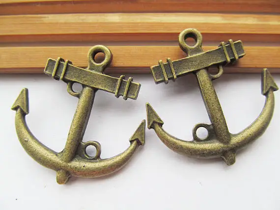 

20pcs 38.20mmx40mm Antique Bronze Anchor Connector Pendant Charm/Finding,for Bracelet,DIY Jewelry Accessory