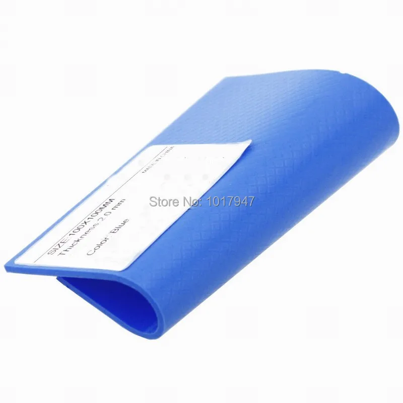 1Pieces Blue 100x100x2mm Computer PC GPU SMD DIP IC Silicone Compound Conductive Thermal Pad 2MM