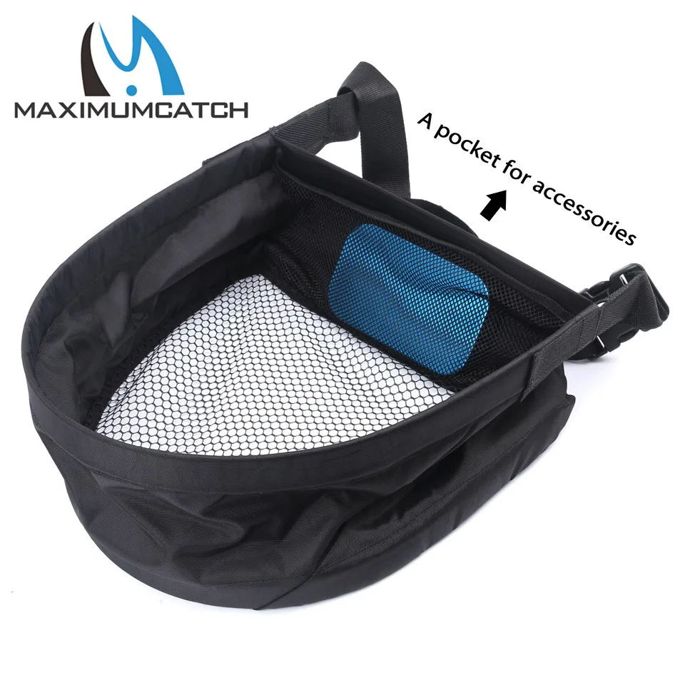 Maximumcatch Line Casting Stripping Fly Fishing Basket with Carry Bag Adjustable Quick Drain Basket