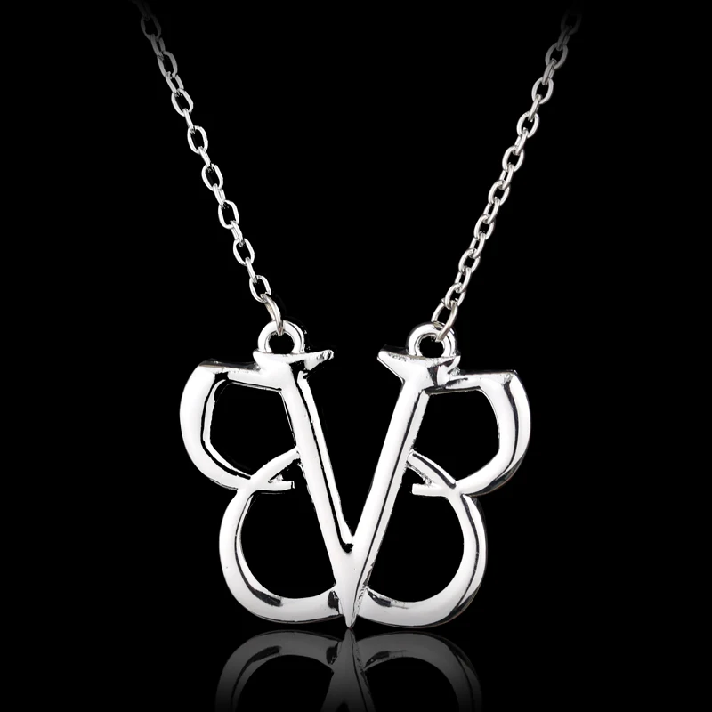 BLACK VEIL BRIDES Necklace Black Veil Brides BVB Logo Stainless Steel Jewelry Necklace Emo Steampunk Gothic Band Merch Necklace