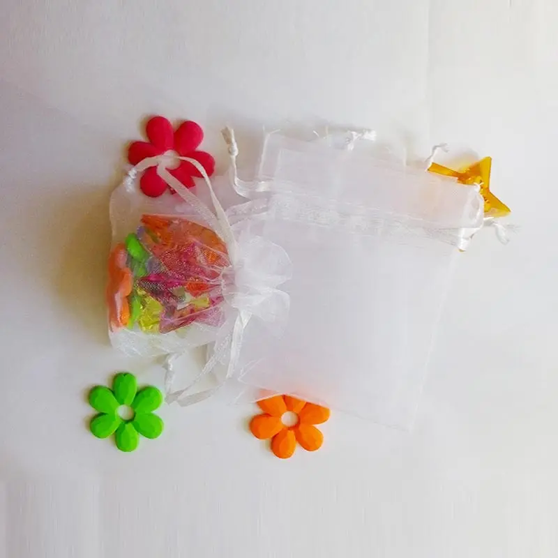 10*15cm 500pcs Multi Color Gift Bags For Jewelry/wedding/christmas/birthday Yarn Bag With Handles Packaging Gifts Organza Bags