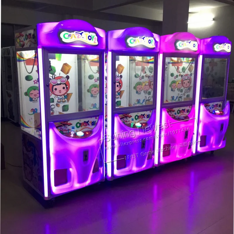 Kids Adults Like NYST Coins Operated Catch Toys Games Luminous Claw Machine Dolls Cranes Machine For Shopping Malls