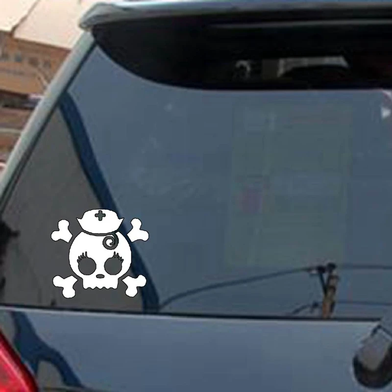 Nurse Skull vinyl car decal - skull decal for Macbook Laptop Sticker - Nurse decal