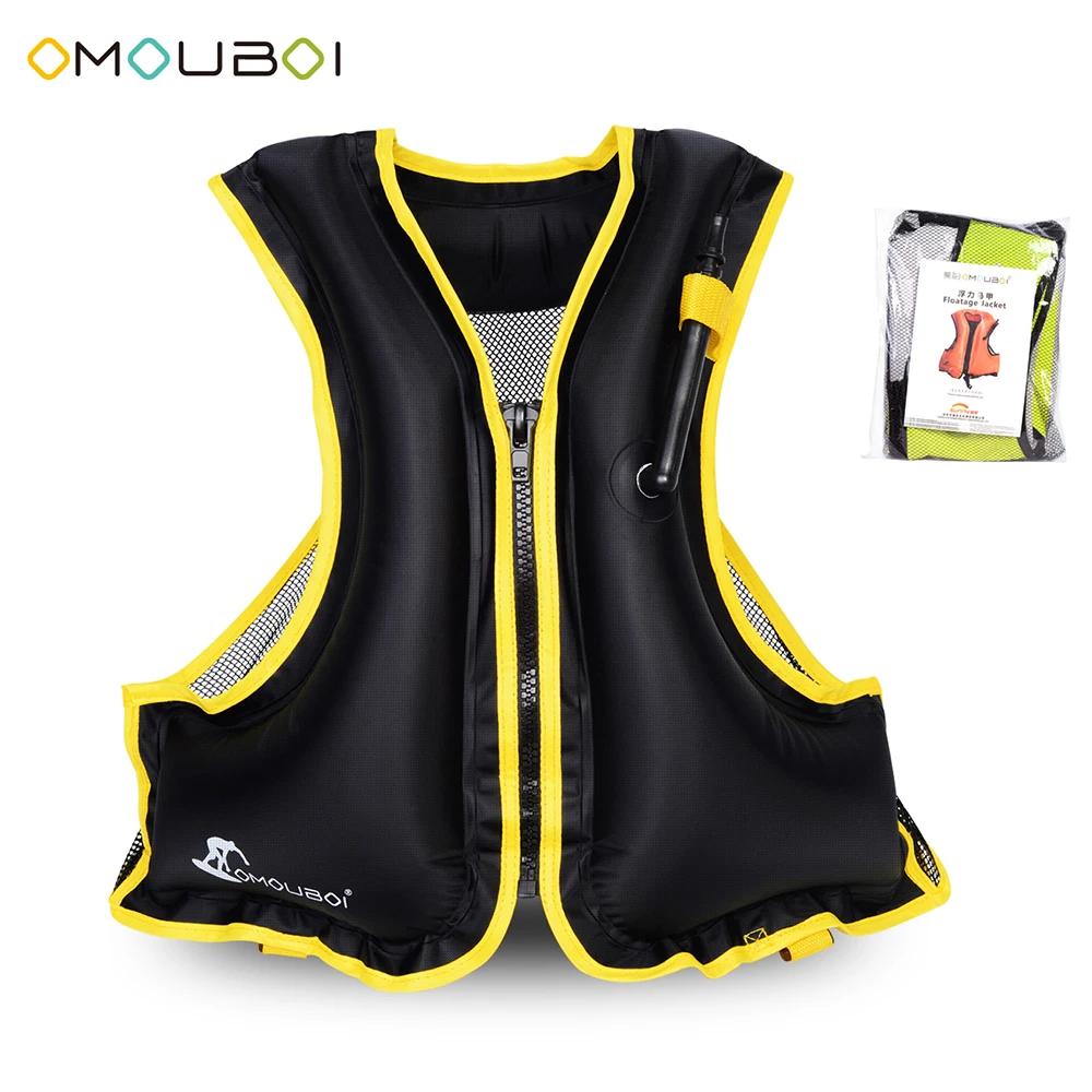 Swim Vest Life Jacket for Snorkeling Floating Device Swimming Drifting Surfing Adult Inflatable Water Sports Life Saving