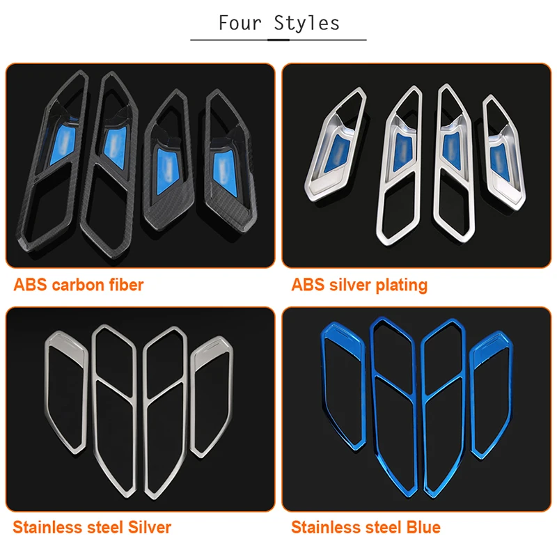 ZD Car Covers 4pcs/set For Volkswagen VW Tiguan 2 MK2 2016 2017 2018 Car Door Handle Bowl Frame Trim Cover Auto Accessories