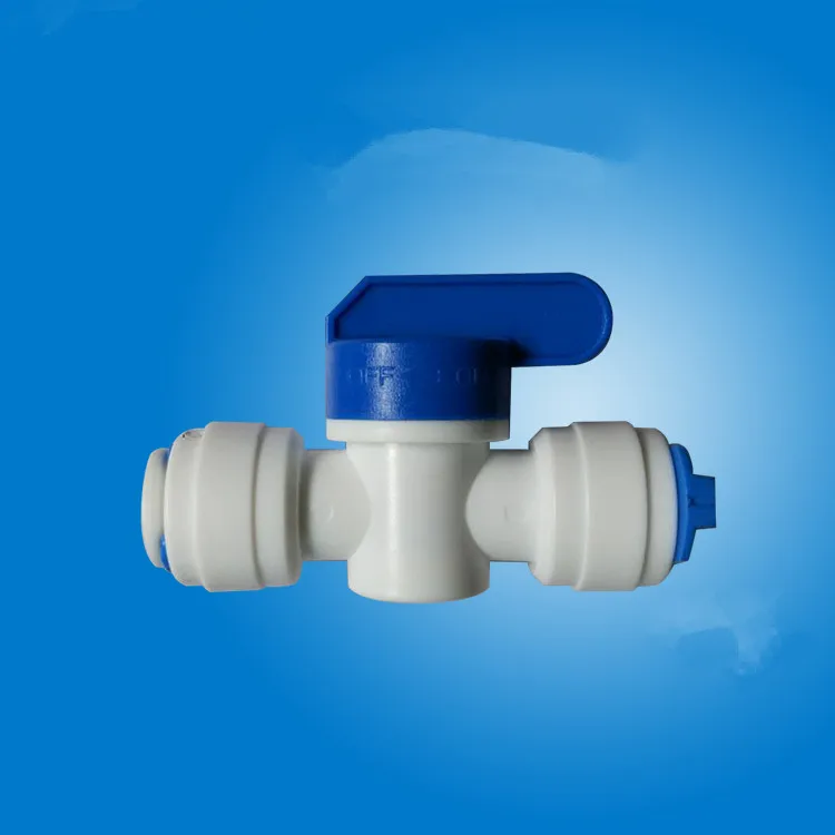 

1/4" Inline Tube tap shut off Ball Valve Quick Fitting Connection Aquarium RO Water Filter Reverse Osmosis System